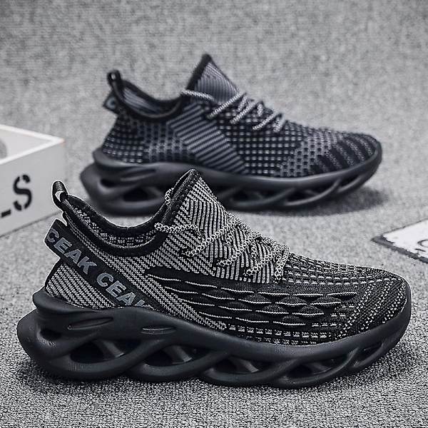 Herr Fly Weaving Sneakers Andas löparskor Mode Sportskor 3Al1023 Black 41