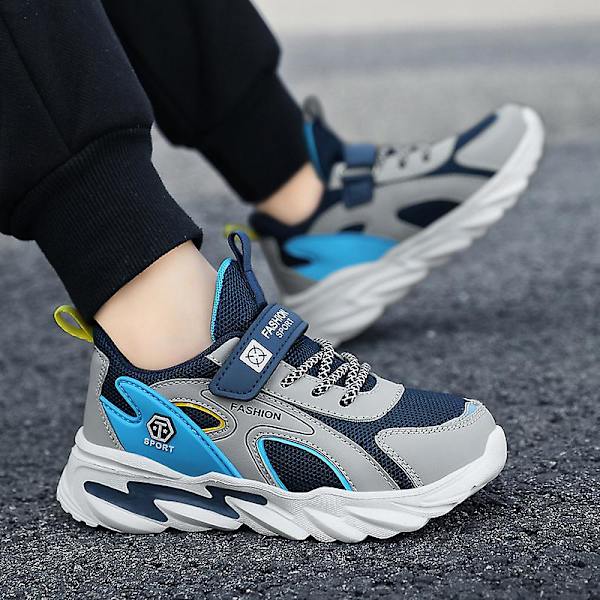 Pojkar Flickor Sneakers Andas löparskor Mode Sportskor 3Af858 Blue 30