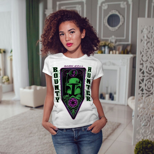 Bounty Hunter Space Whitet-shirt för kvinnor S