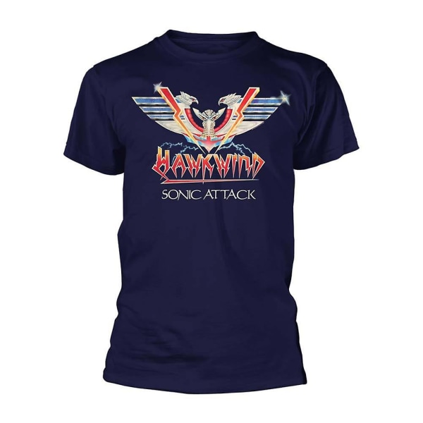 Hawkwind Sonic Attack (marinblå) T-shirt XXXL