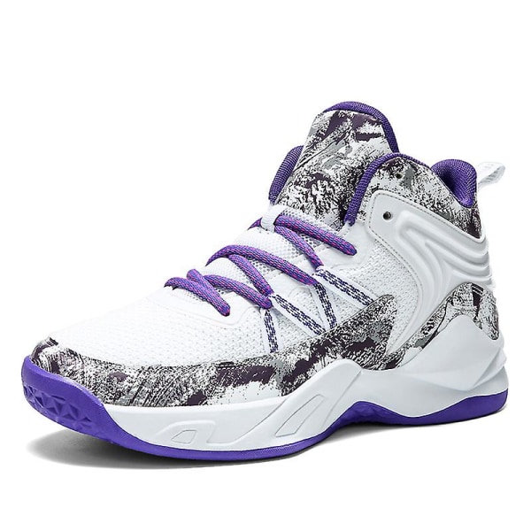 Basketskor för män Aldult Bekväma Sneakers Utomhussportskor 3B693 Purple 40