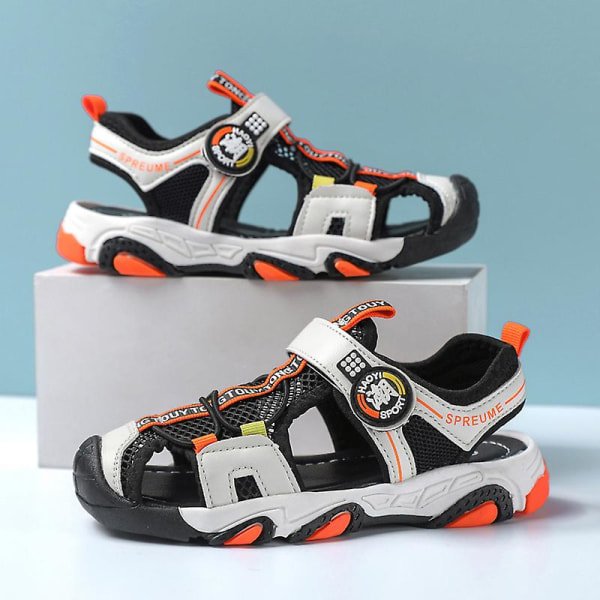 Barnsandaler Mode Halkfria strandskor Pojkar Flickor Anti-kollision cap Tofflor Tx899 Orange 33