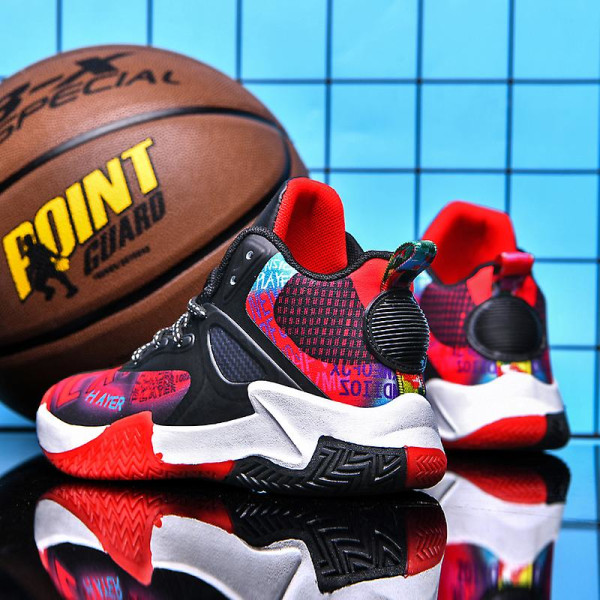 Basketskor för pojkar, flickor, Andas Sportlöparskor för barn 225 BlackRed 39