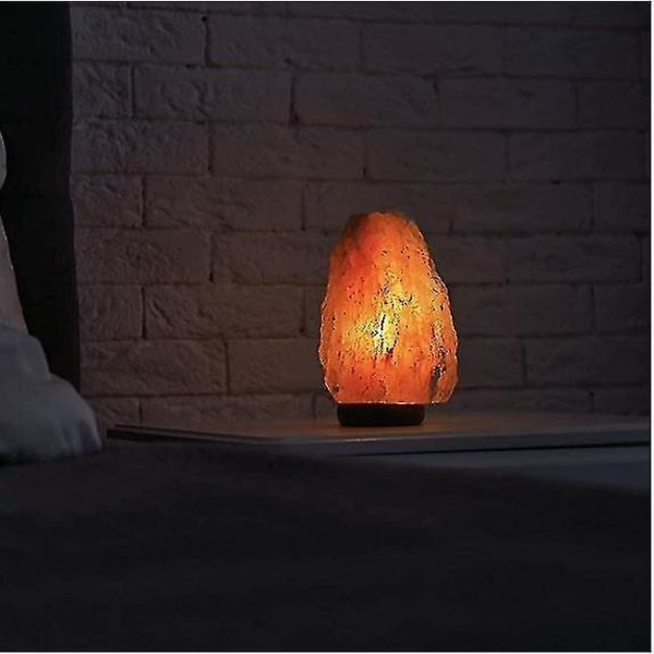 Lampor Himalaya saltlampa 7-9 kg Dimmer Switch - Unikt H tillverkad träfot