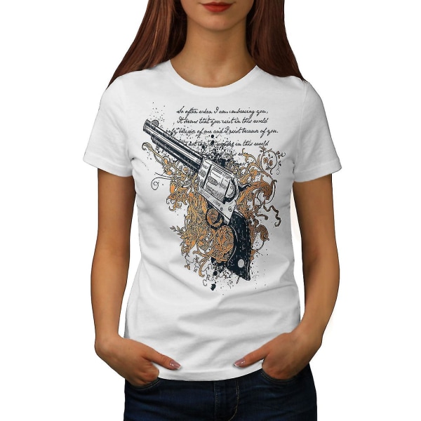 Gun Criminal Gangster Women Whitet-shirt M