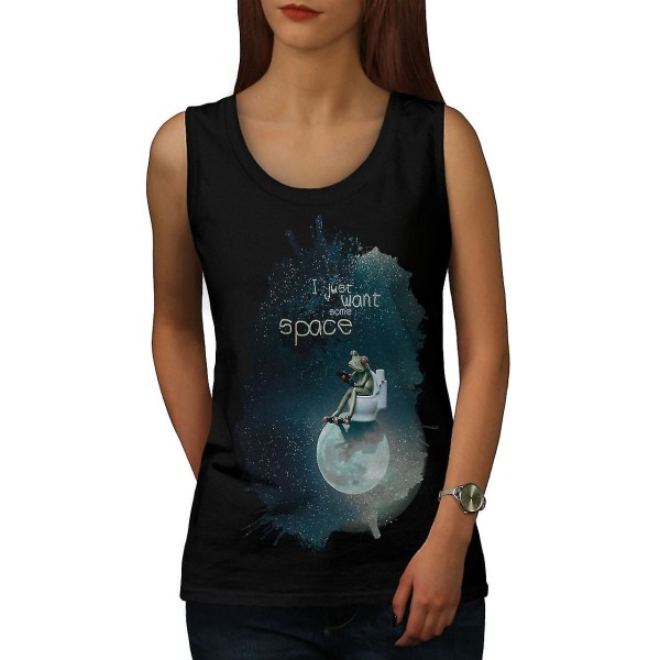 I Just Want Quote Space Women Blacktank Top S