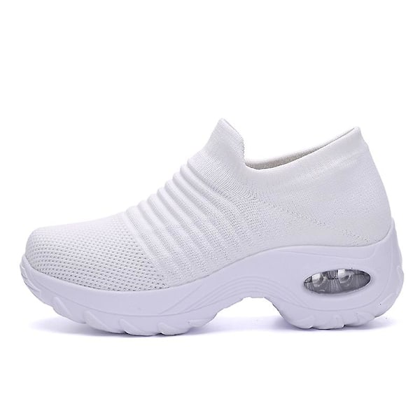 Damskor Mode lätta sneakers Air Cushion Shoes 1839 White 35