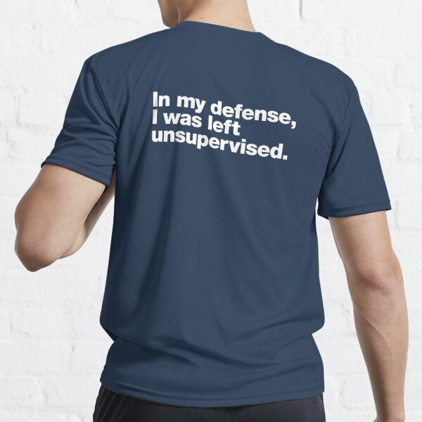 Till mitt försvar lämnades jag utan uppsikt. Aktiv T-shirt Navy XL_Back
