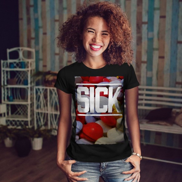 Sjuk Sweet Design Women Blackt-shirt M