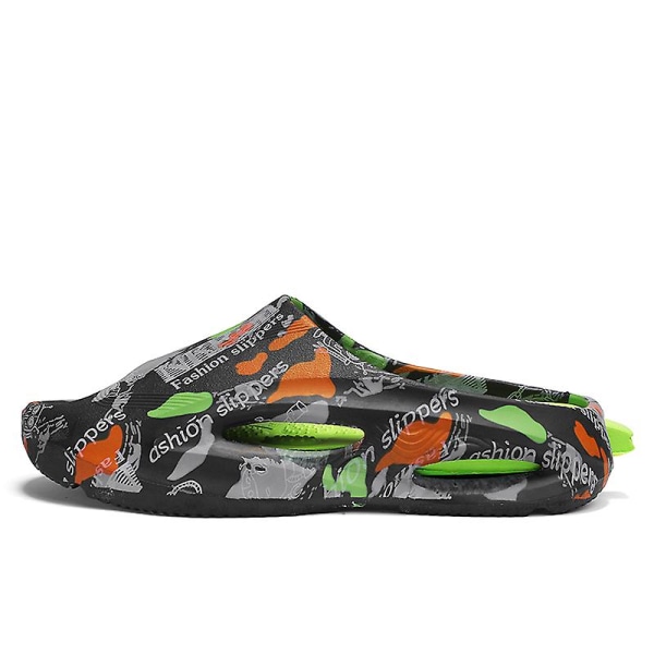 Strandtofflor för män Modesandaler Utomhus Halkfria inomhusskor 3B2205-C Black 41-42
