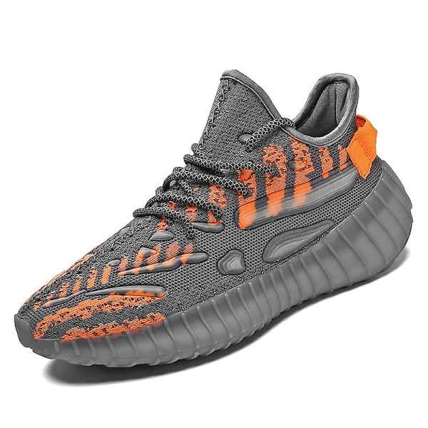 Herr Dam Sneakers Andas löparskor Mode Sportskor Yj8607-1 GrayOrange 42