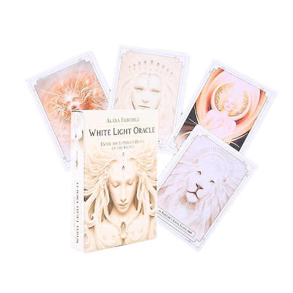 Tarotkort Vitt Ljus Oracle Brädspel Fest För Vuxna Barn Vägledning Spådom Öde Spelkortlek Bordsspel48st Ts03