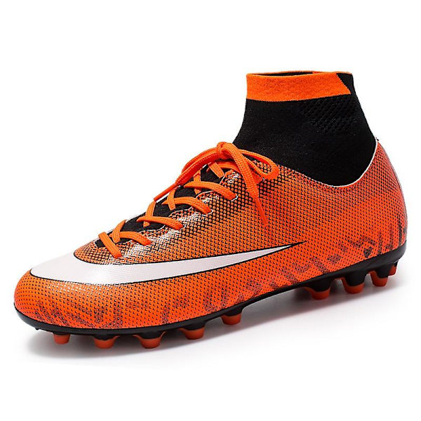 Fotbollsskor för män Spikes Fotbollsskor för ungdomar Ankelstövlar Athletic Sneaker 3C32736G Orange 37