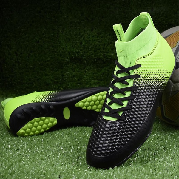 Fotbollsskor för män Halkfria fotbollsskor för herr, Gräs Fotbollssneakers 3Adr06 BlackGreen 35