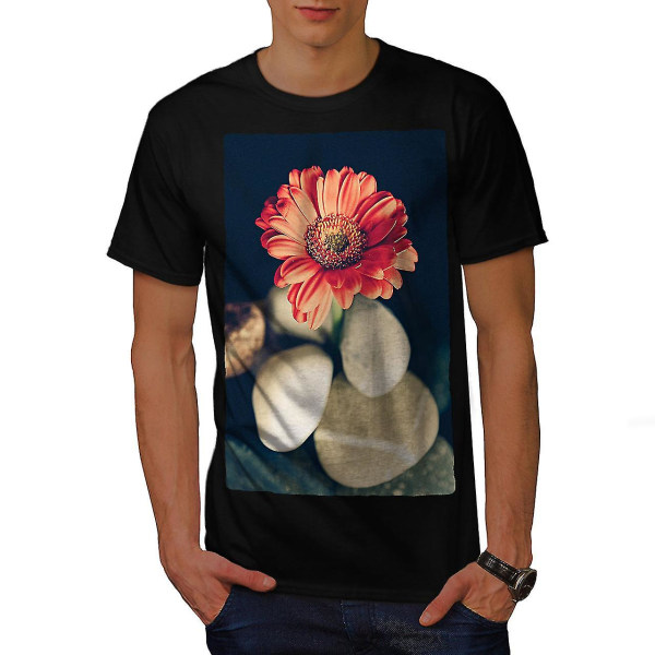 Gerbera Flower Nature Men Blackt-shirt 3XL
