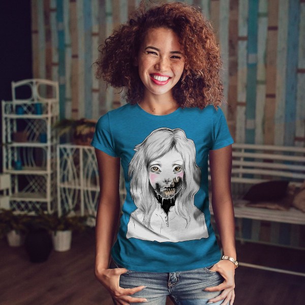Girl Face Skelett Kvinnlig Kunglig T-shirt XL