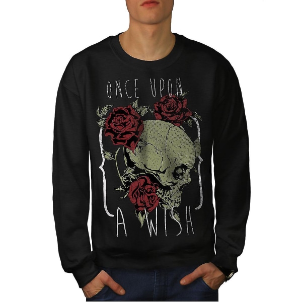 Once Upon A Wish Skull Män Blacksweatshirt XXL