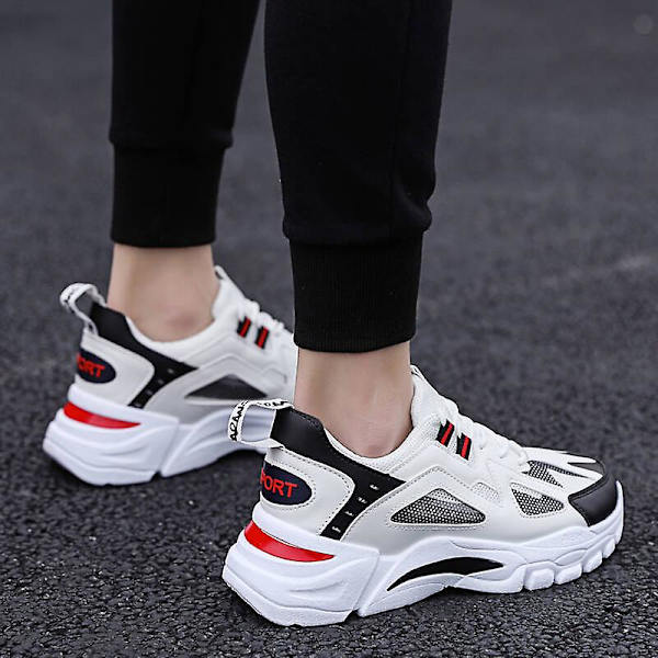 Herr Dam Sneakers Andas löparskor Mode Sportskor Yjf119 BlackWhite 41