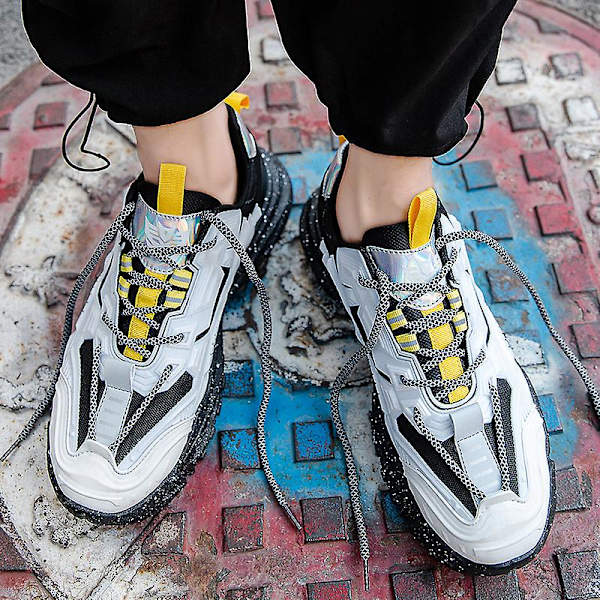 Basketskor för män Sneakers Sportskor som andas Y09 White 44