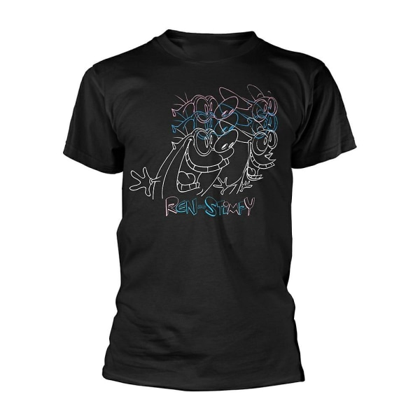 Ren och Stimpy Överlappad T-shirt M