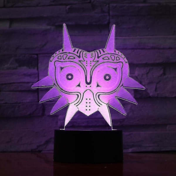 3D Led Legend of Zelda Owl Nattljus Färgglad Anime Bordslampa för barn i sovrummet