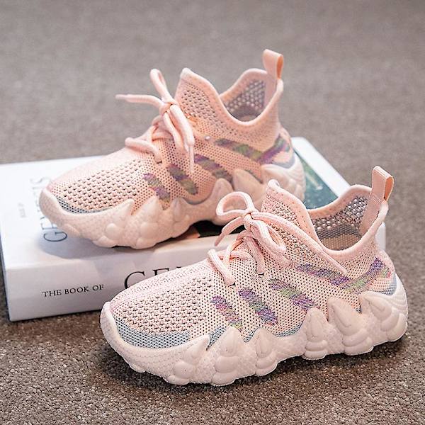 Barnsneakers Löparskor som andas Mode Pojkar Flickor Sportskor 2Lta918 Pink 34