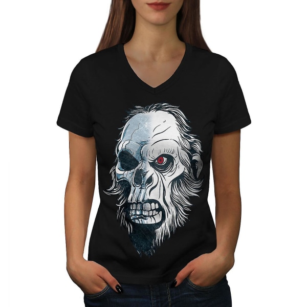 Monkey Skeleton Skull T-shirt för kvinnor XXL