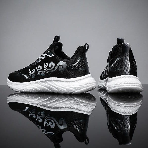 Sneakers för män Löpartennisskor Lättviktsventilerande Sport Athletic 3D2307 Black 37