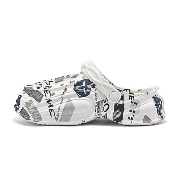 Strandtofflor för män Modesandaler Utomhus Halkfria inomhusskor 3B0820-1 White 40