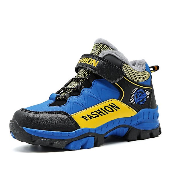 Barnsneakers Andas löparskor Mode Sportskor Vinter bomullsskor 878 Blue 32