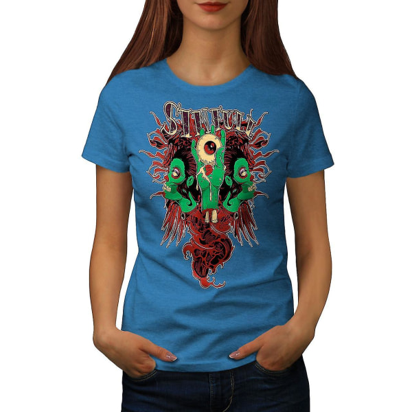 Horror Living Dead Women Royal Bluet-shirt XXL