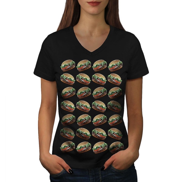 Burger Skräp Snygg mat T-shirt för kvinnor S