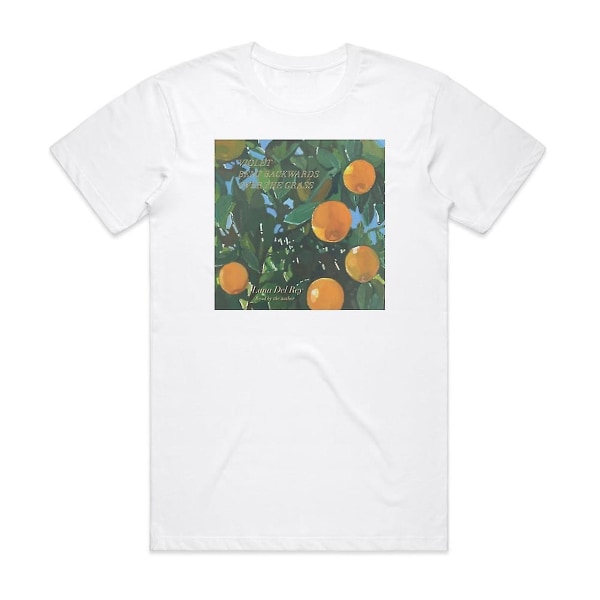 Lana Del Rey Violet böjd bakåt över gräset T-shirt Vit XL