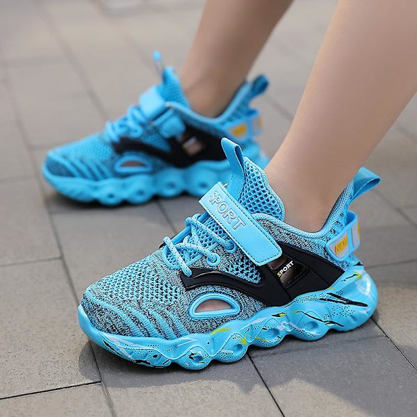 Pojkar Flickor Sneakers Andas löparskor Mode Sportskor 3C907 Blue 34