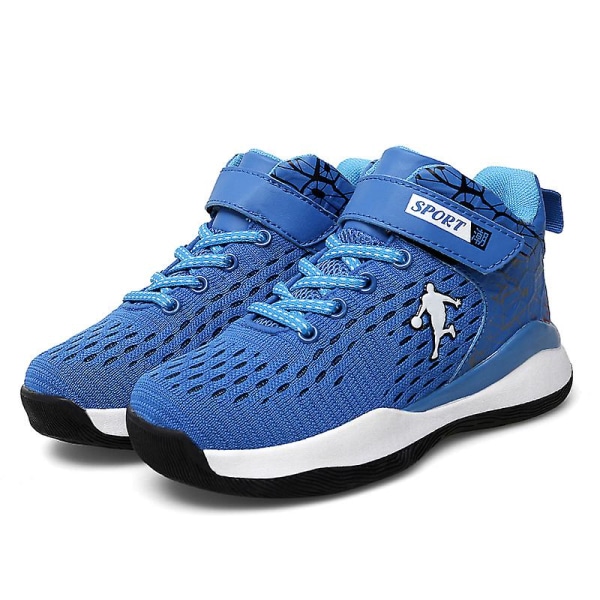 Barn Basketskor Andas Sneakers Pojkar Flickor Sportskor Yj2803 Blue 31