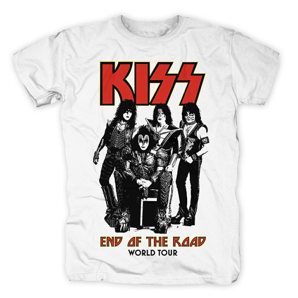 Kiss End Of The Road Band T-shirt White XL