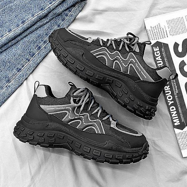 Herrsneakers Andas löparskor Mode Sportskor 3Aa22 Black 41