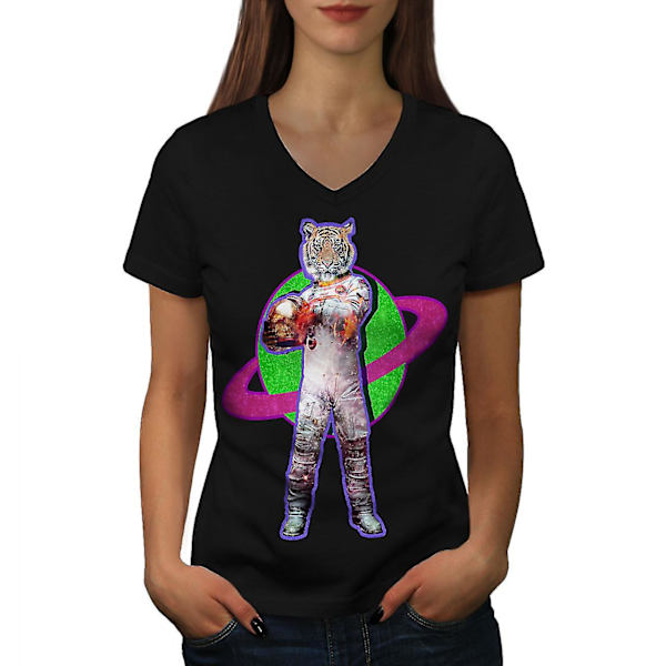 Tiger Cosmos Galaxy T-shirt för kvinnor M
