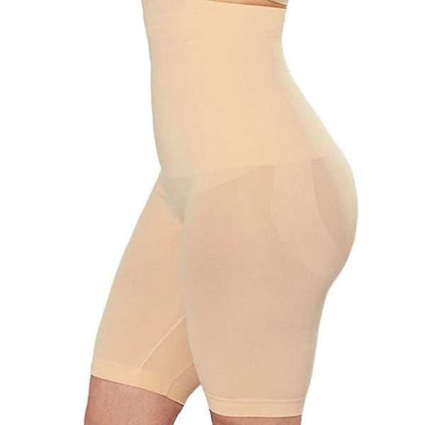 Kvinnor Shapewear High Waist Body Shaper Shorts Magkontroll Waist Trainer Butt Lifter Shapewear Seamless Sexig Trosa,beige L XL