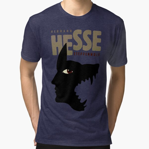 Hermann Hesse Tri-blend T-shirt Navy L_Front