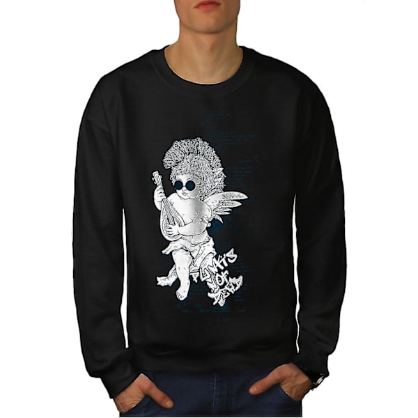 Angel Rock Song Music Män Blacksweatshirt | Wellcoda M