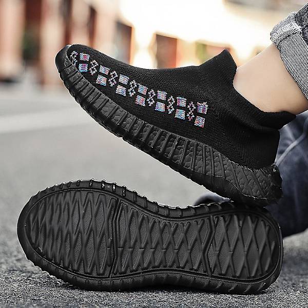 Sneakers för barn som andas löparskor Mode Sportskor Wz631 Black 34