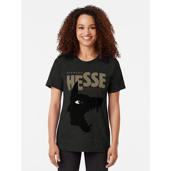 Hermann Hesse Tri-blend T-shirt Black L_Front
