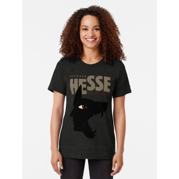 Hermann Hesse Tri-blend T-shirt Black S_Front