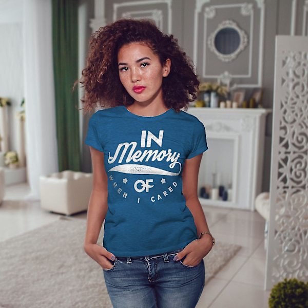 Memory When I Cared Women Royal Bluet-shirt XL