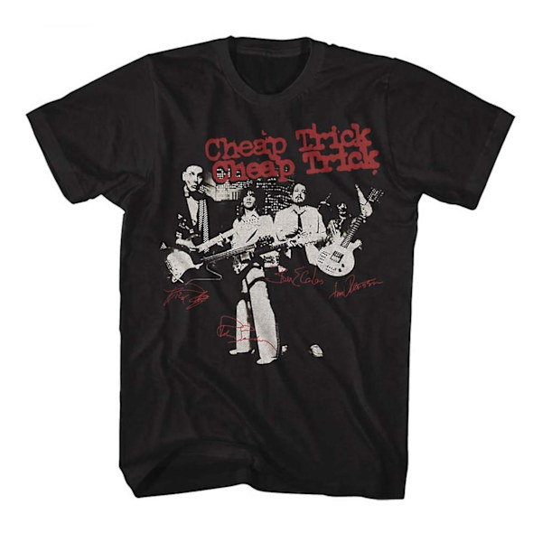 Cheap Trick T-Shirt Billig Trick Autograph T-Shirt XL