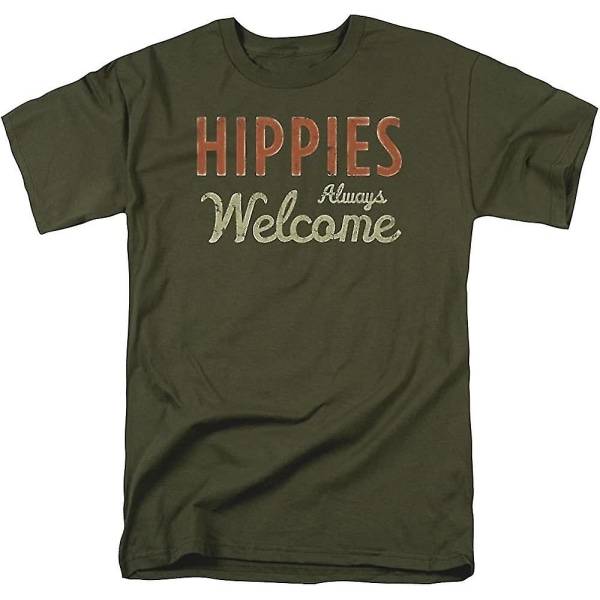 Woodstock - Hippies Always Welcome - Vuxen T-shirt Large