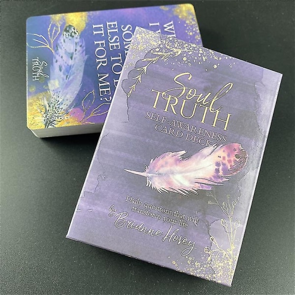 Soul Truth Self-awareness Card Deck Dagliga frågor som kommer att förvandla ditt liv Tarot Oracle-kort med pdf-guidebok52st Ts88