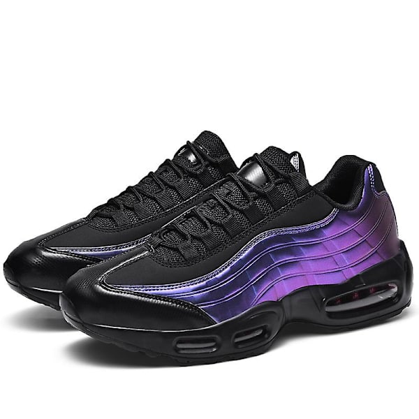 Air Cushion Sports löparskor för män 0L0580-1 BlackPurple 44