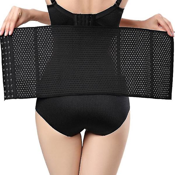 Korsettbälte för kvinnor i waist trainer : Underkläder Sport Mage Control Long Torso Shapewear BLACK S